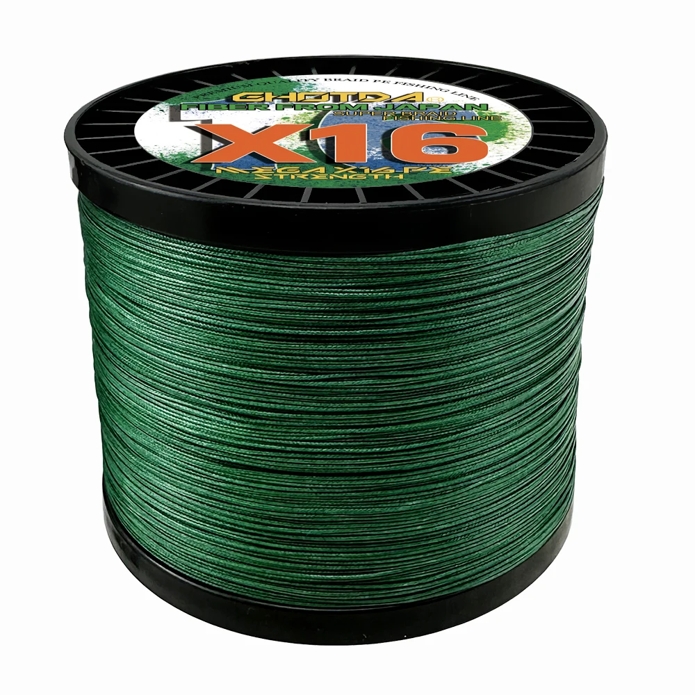 GHOTDA-sedal de pesca trenzado X16, cable antimordedura extremadamente fuerte, prueba de resistencia de 11,3 KG-91KG, tejido de agua salada, 100-1000M - imagen 3
