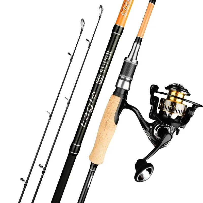 Caña spinning baitcasting M/MH fibra carbono ultraligera trucha carpa - imagen 5