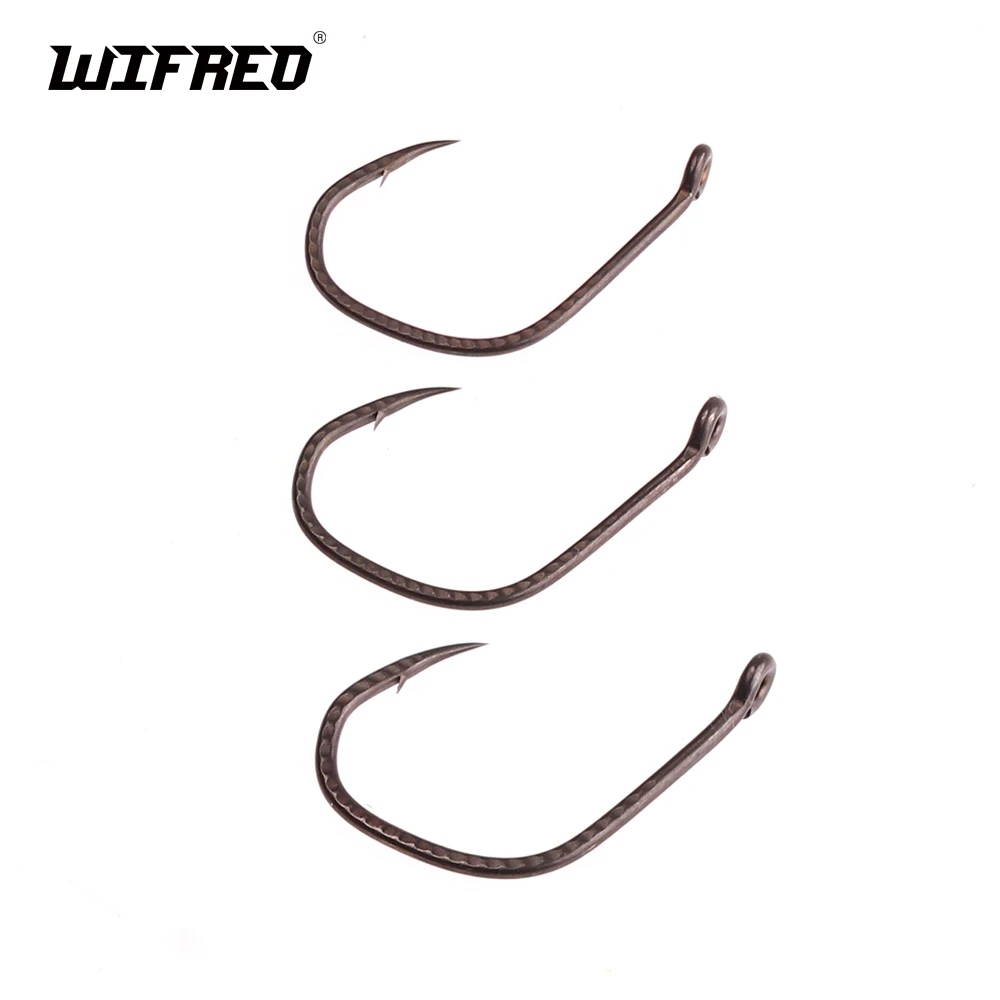 Wifreo 20 piezas 1/0 2/0 3/0 anzuelo loco de alta resistencia negro mate manivela de acero alto en carbono anzuelo de gusano lubina aparejos de pesca dorados