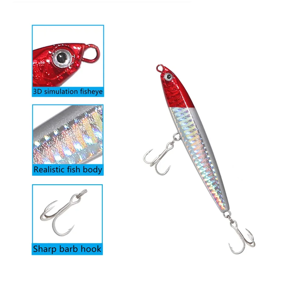 Señuelo de Pesca hundido con lápiz, pesas de 10-24g, aparejos de Pesca de lubina, señuelos de perca, accesorios de Pesca, cebo para peces de agua salada, Isca Artificial - imagen 3