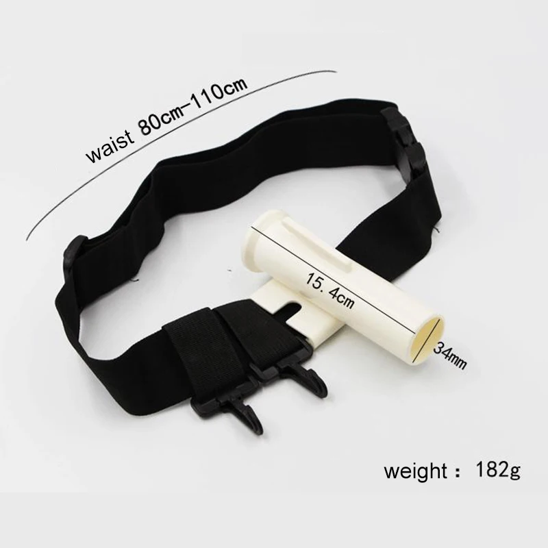 Cinturón de tubo de caña de pescar de cintura, correa ajustable, soporte de caña de pescar de cintura, cinturón de pesca portátil, asiento de barra insertadora con gancho - imagen 5