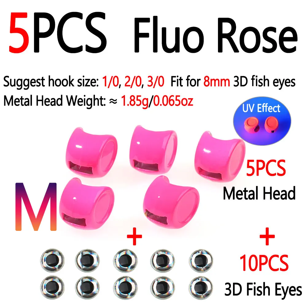 5pcs Fluo Rose M
