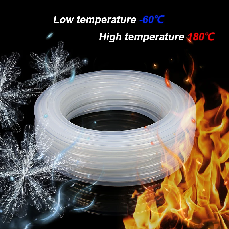 Manguera de bomba peristáltica transparente de 1 - 10M ID 0,5mm ~ 25,4mm tubo de agua de silicona de grado alimenticio transparente no tóxico de alta temperatura - imagen 4