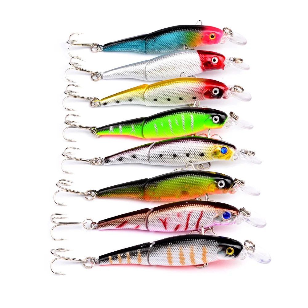 Señuelo de pesca Wobblers sumergido, cebo duro multisección de 88mm, 7,4g, cebo Artificial, señuelo de pececillo, Crankbait, perca, aparejos de pesca de carpa - imagen 5