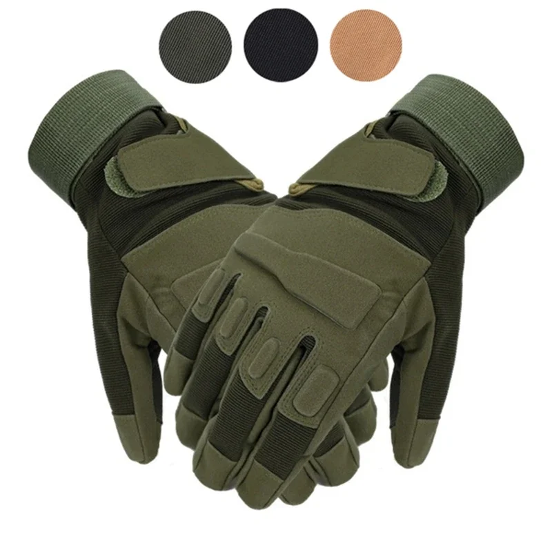 Guantes tácticos de dedo completo para deportes al aire libre, guantes antideslizantes para bicicleta, tiro de Paintball, Airsoft, ciclismo, medio guante para motocicleta - imagen 2