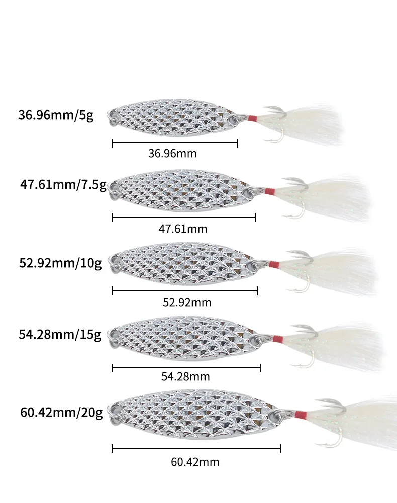 Señuelo Artificial de pesca, cucharas de sanguijuela de piña, plantillas de Metal, cebo de 15g, señuelos de pescado, anzuelo triple, 1 pieza en oferta - imagen 2