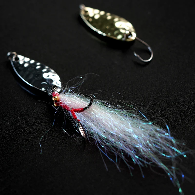 Cuchara de tungsteno para lubina Artificial, plantilla giratoria de Metal, 1,8g, 2,5g, 3,5g, 5,3g, señuelo para trucha, perca, salmón, Wobbler, hoja de sauce - imagen 5