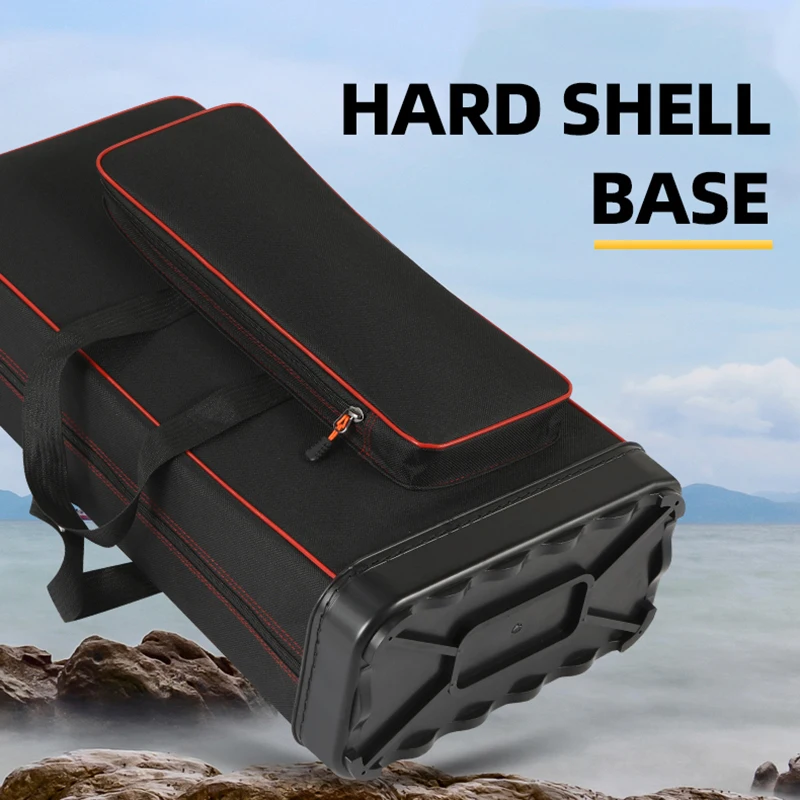 Bolsa de pesca, almacenamiento grande, entrenamiento de viajes al aire libre, senderismo, Camping, mochila, Base de carcasa dura, bolso de equipo de caña multifuncional - imagen 5