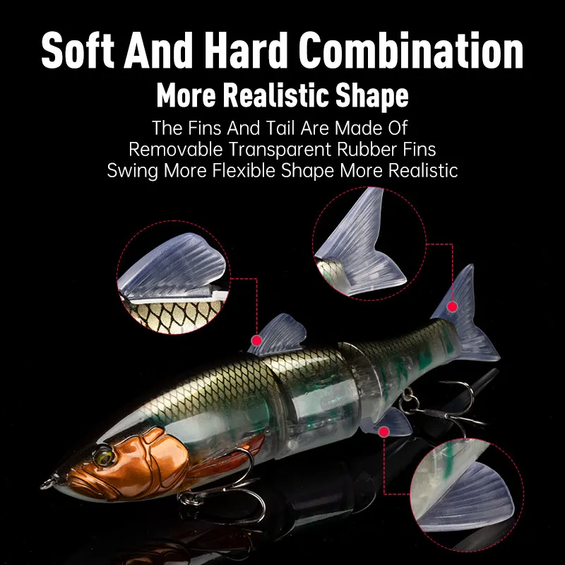 LEYDUN DOWZ SWIMMER 180SF 2oz Señuelos de pesca flotantes lentos cuerpo de Triple articulación deslizamiento Swimbaits cebos duros Wobblers para Lucio - imagen 5