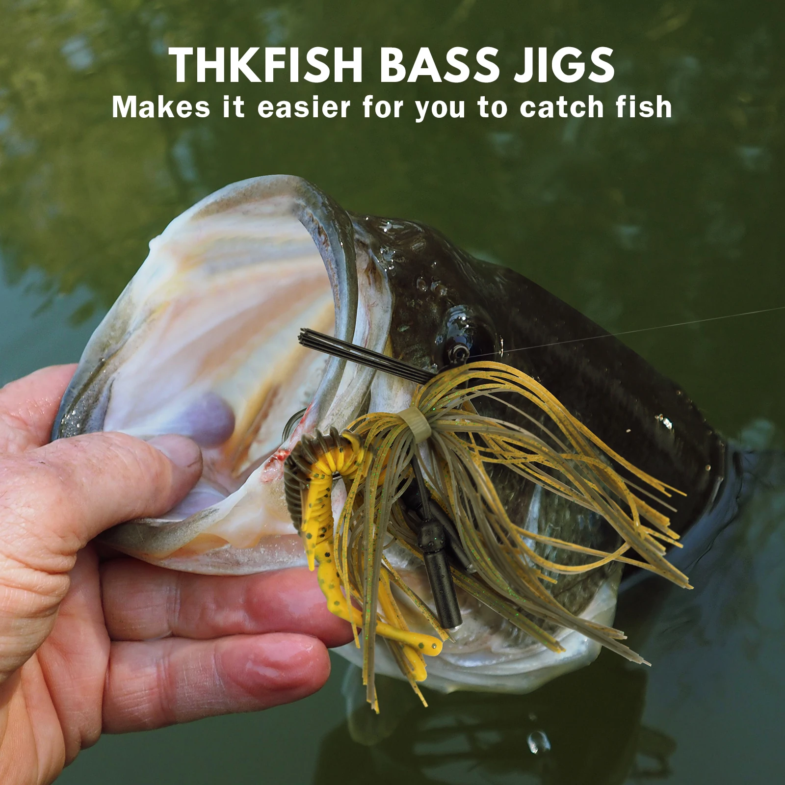 THKFISH-Cebo de alambre con cabeza de plantilla de 5 piezas, 7g, 10g, 14g, Spinner, falda de silicona, señuelos de plantilla, cebos de chat, gancho de púas para lubina - imagen 4