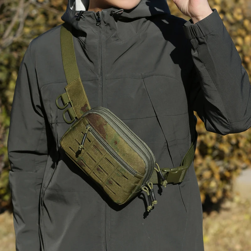Riñonera Molle de pesca, bolsa táctica con cinturón, bolsas de primeros auxilios médicos, almacenamiento de cebo de caza para deportes al aire libre, paquete divertido para teléfono móvil - imagen 3