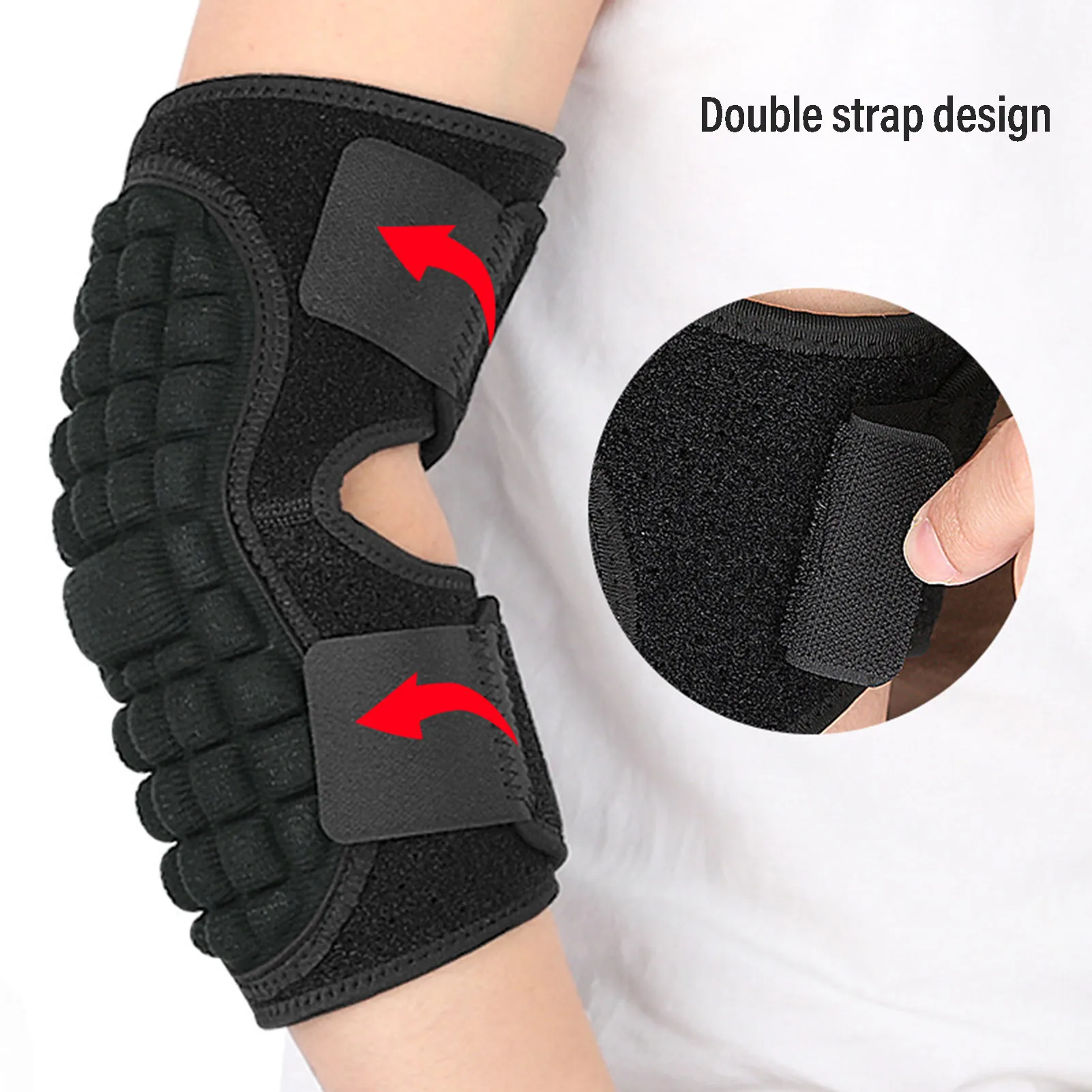 Manga de codo deportiva para adultos con diseño de panal soporte de brazo de compresión transpirable para correr Fitness entrenamiento de fuerza - imagen 2