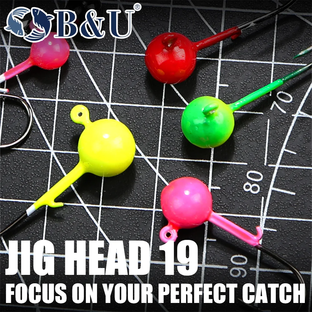 B&U Crank Jig Head Hook 2g 3.5g 5g 7g Vishaak Lood Hoofd Jig Lokken Harde Aas Zachte Worm Jig Haak Voor Zachte Wormvissen - imagen 3