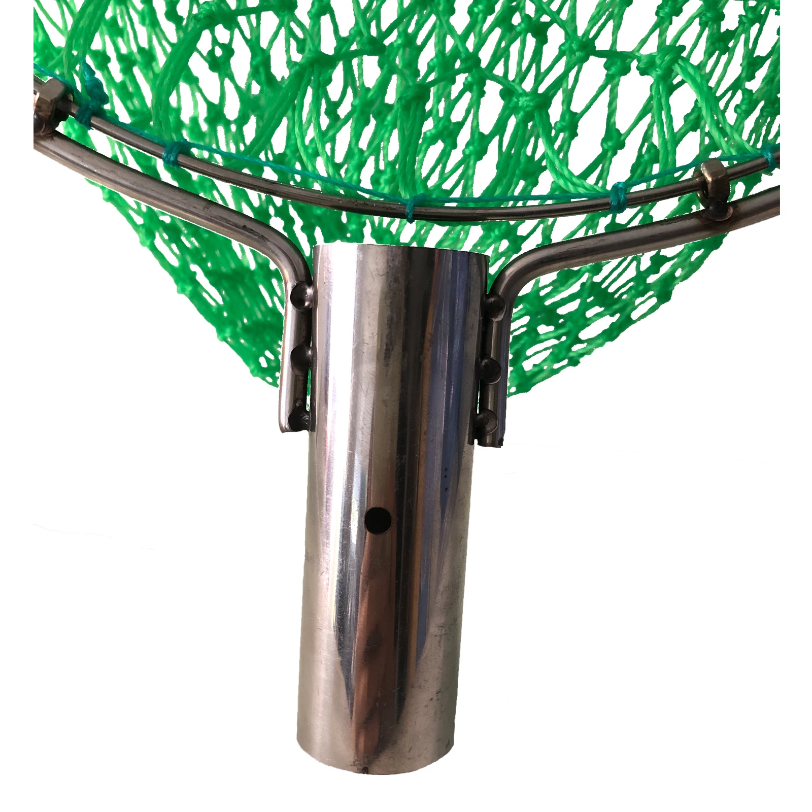 POUI COME DREAM Red de aterrizaje de doble anillo de acero inoxidable fuerte para reemplazar la cabeza Red resistente al desgaste y de secado rápido 30 cm-40 cm - imagen 4