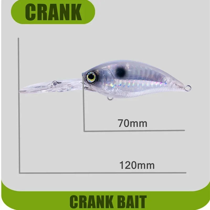 Señuelo de pesca Crankbait de 70mm y 20g, pesas de cebo de roca, señuelos de agua salada, Whoppers, señuelo de curricán, cebo de manivela, peces falsos - imagen 3