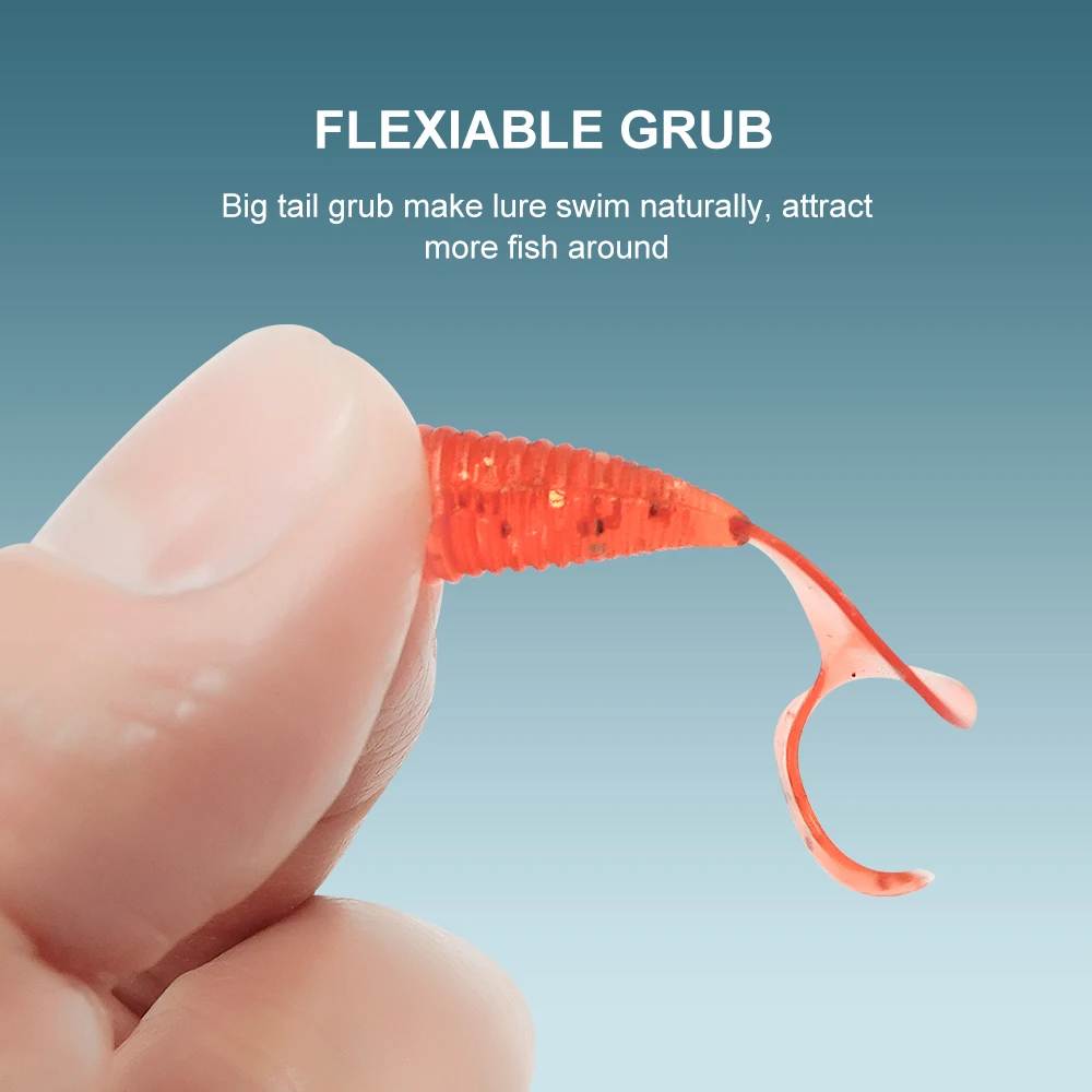 ESFISHING-señuelo pequeño JT36 20 piezas, cola de silicona de 36mm, señuelo de Lucio, Señuelos de Pesca artificiales, cebo suave - imagen 4