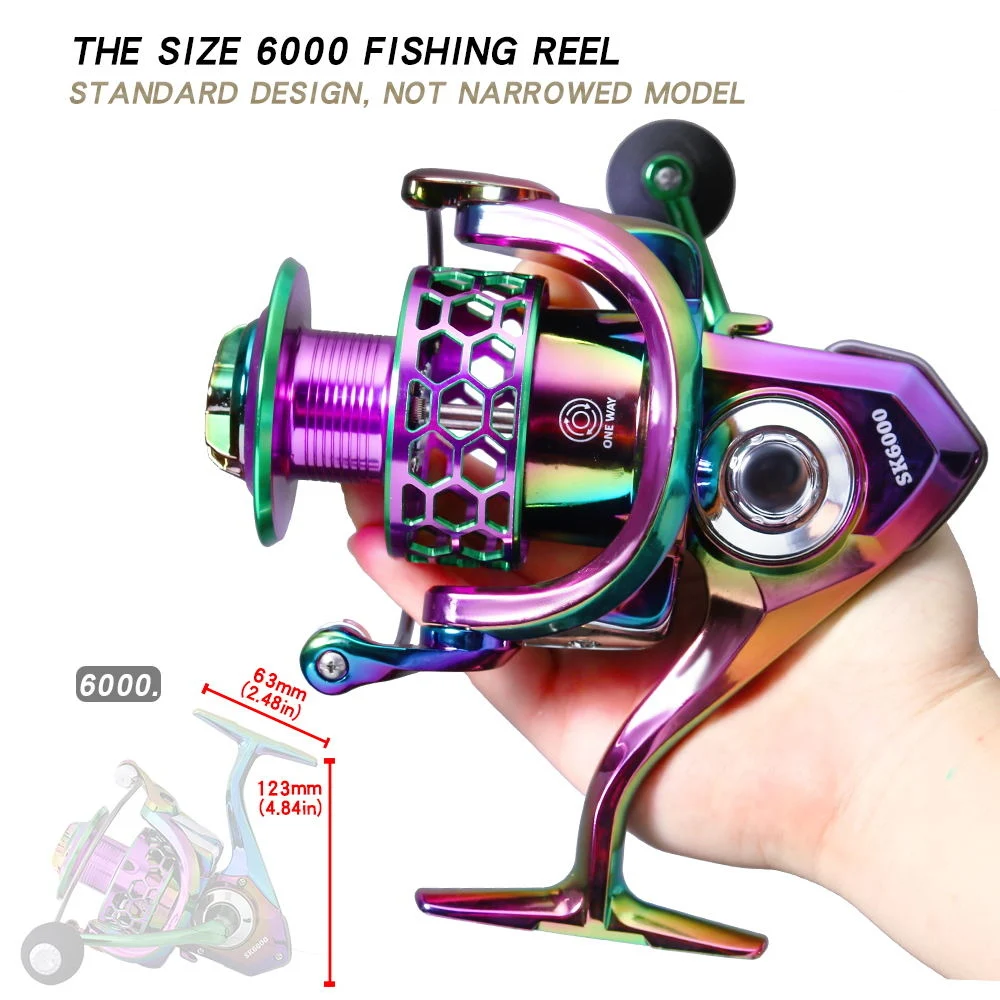 JOF-carrete de pesca de Metal, bobina giratoria, alimentador profesional de pesca de carpa serie 1000-6000, accesorios de agua salada de mar - imagen 4