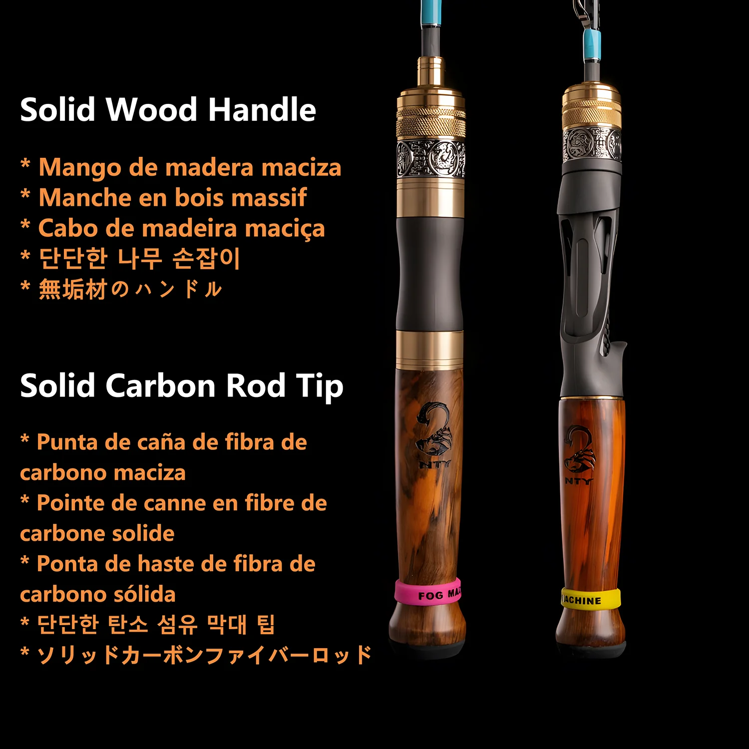 Caña de pescar de trucha UL de carbono 30T, caña de señuelo giratoria y de fundición ultraligera, caña de corriente de Baitcasting para pesca de lubina de carpa, punta sólida - imagen 3