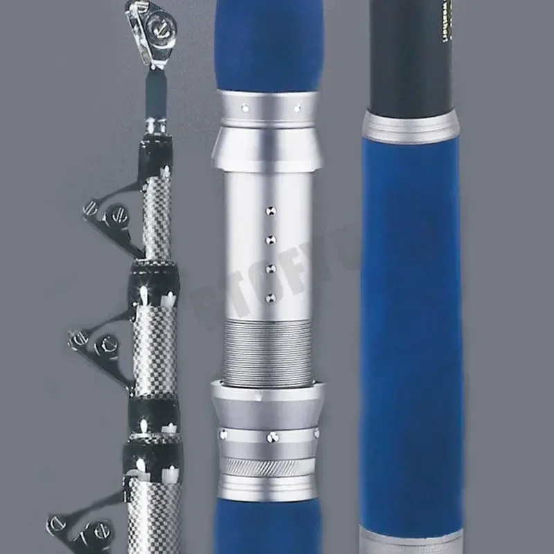 Caña de pescar de carbono de 4,2 M, 50kg por encima, caña de tiro de larga distancia superdura, barco de mar telescópico, caña de pescar de calidad súper alta - imagen 5