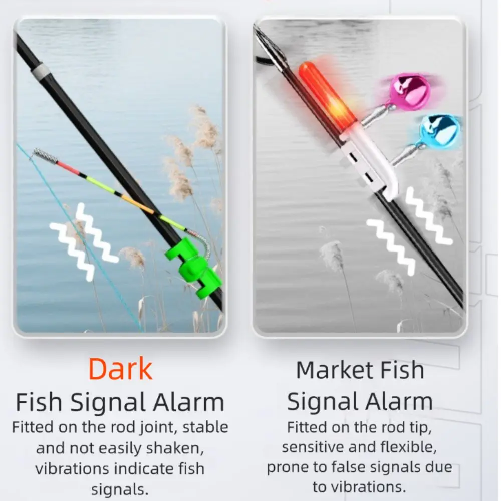 Caña de pescar nocturna, palo de iluminación, palo luminoso de pesca impermeable extraíble, alarma de mordida, luz roja brillante - imagen 4