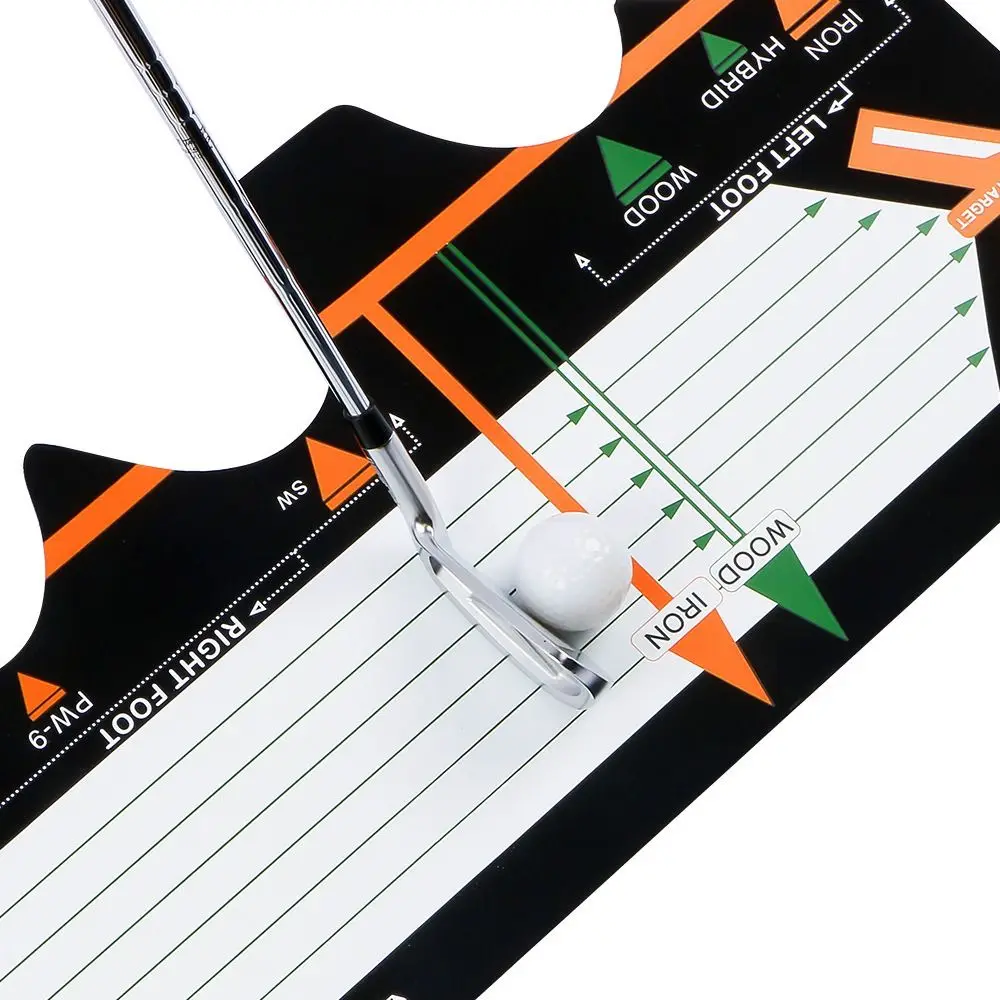 Corrector swing golf ligero – Entrenador postura con estera para principiantes - imagen 3