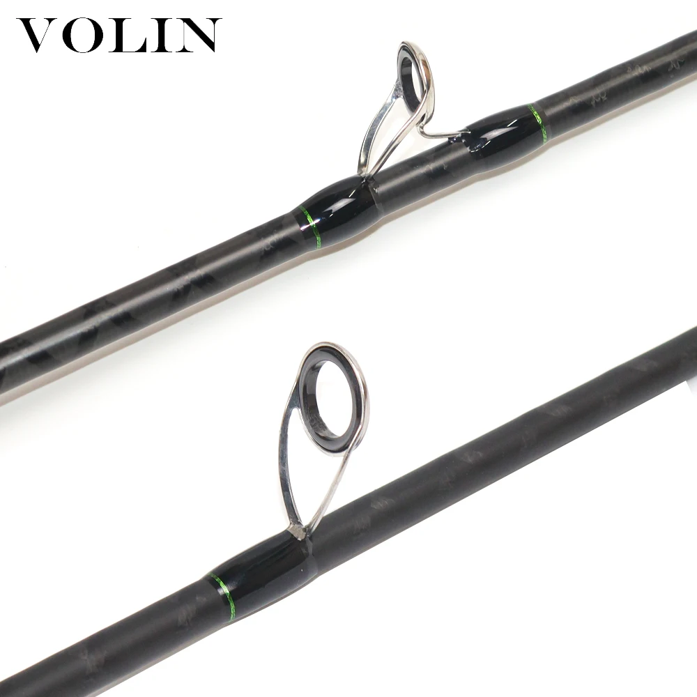 VOLIN-caña de pescar con señuelo de carbono, caña de pescar con 2 secciones, 1,8 m, 1,98 m, 2,1 m, 2,4 m, 2,7 m, ML, 6-30g, 8-16LB, 2 secciones - imagen 3