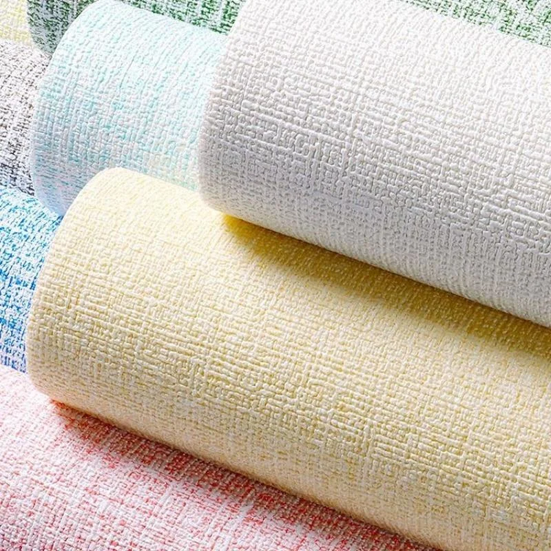 Papel tapiz aislante autoadhesivo 3D DIY, impermeable, a prueba de moho, pegatinas de lino de Color liso, pegatinas de pared de renovación - imagen 2