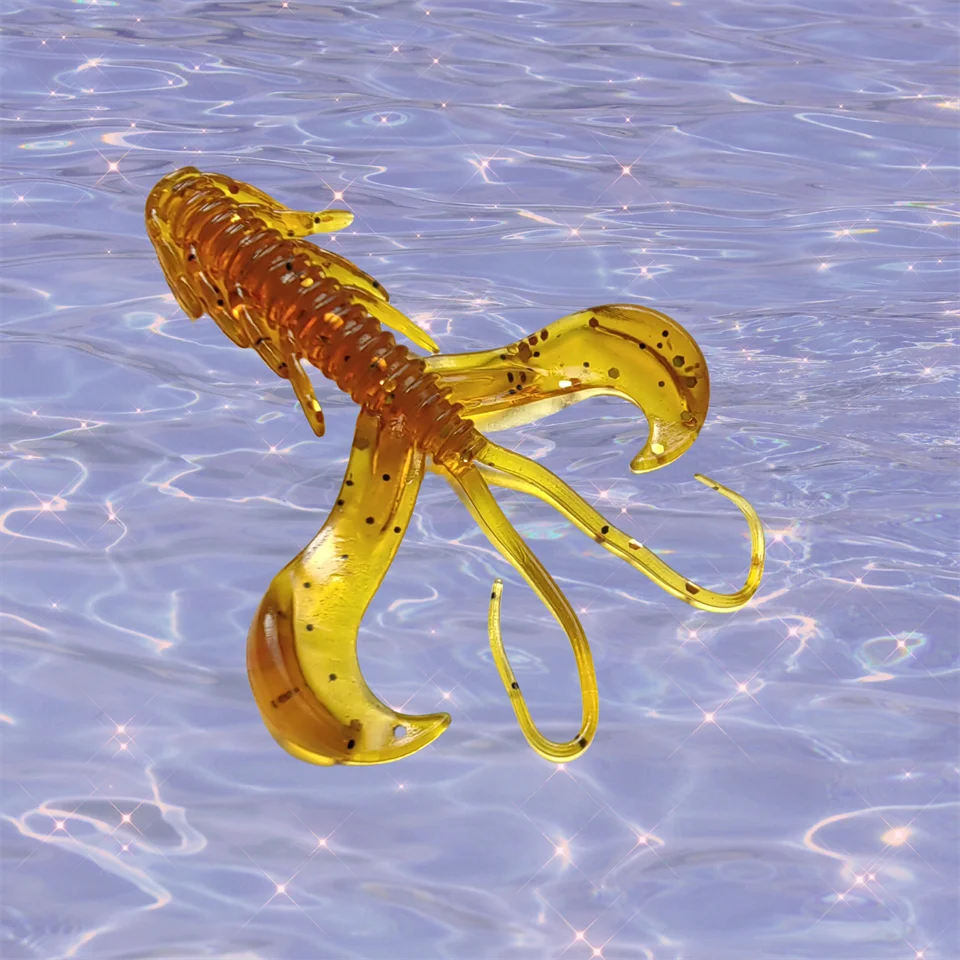 Swolfy-señuelo flotante de camarón blando, cebo de 40 piezas, 7cm, 1,8g - imagen 5