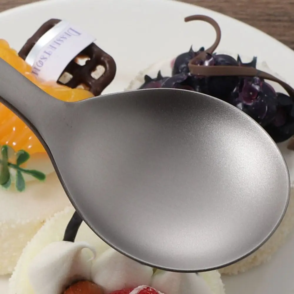 Cuchara Titanio Mango Largo – Cubierto Ultraligero Camping y Pesca - imagen 2