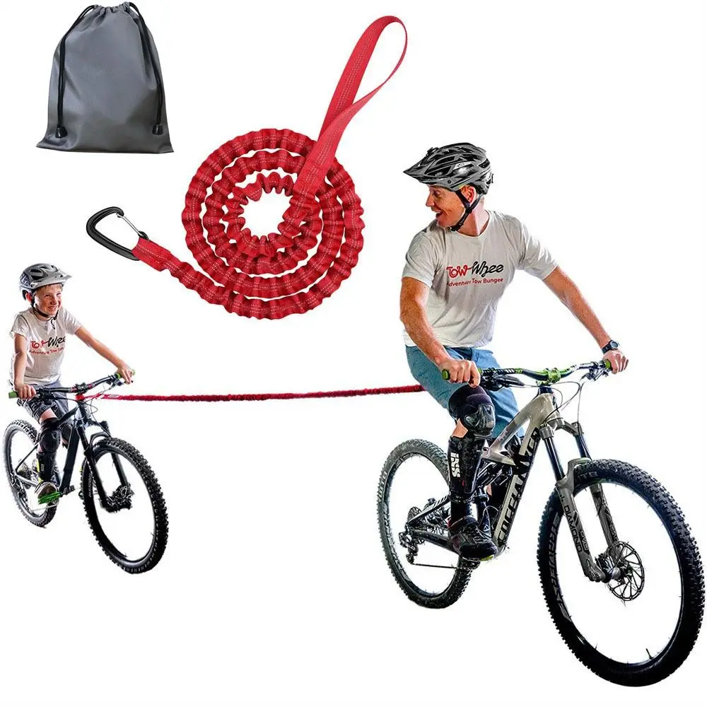 Correa elástica para bicicleta, cuerda de tracción con gancho, cuerda de remolque de ciclismo, cuerda elástica de fuerte tensión, cuerda de remolque MTB - imagen 5