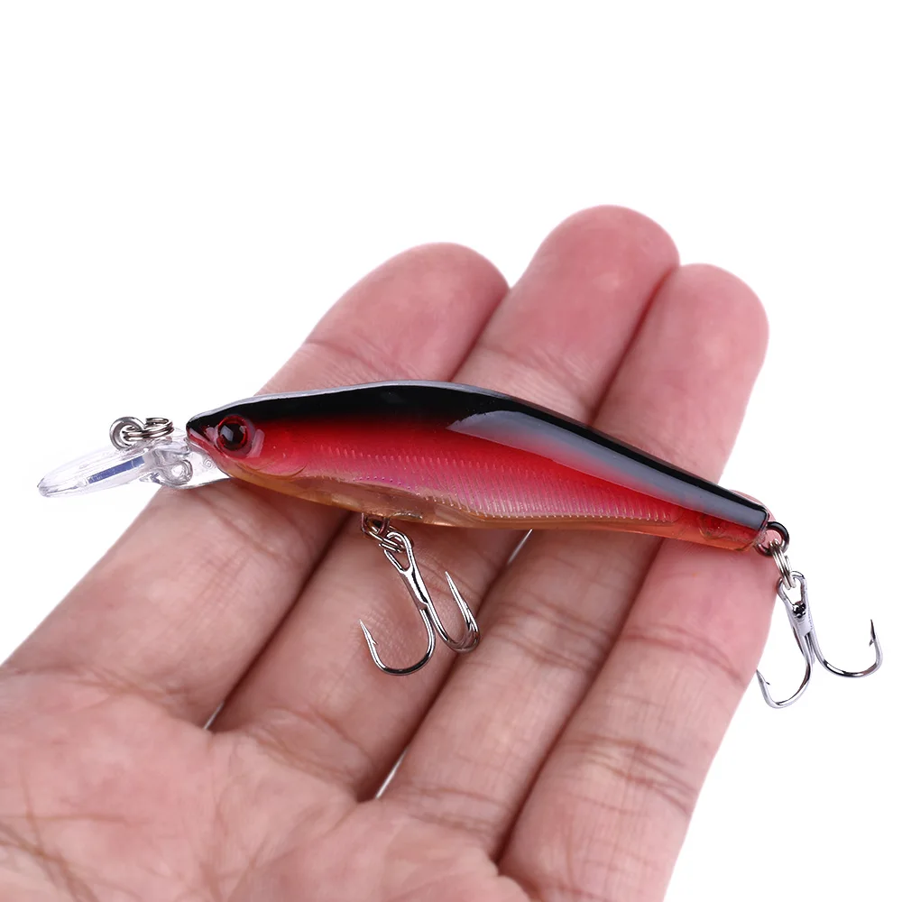 Señuelo Minnow Crankbait para lubina y perca con anzuelos triples - imagen 2