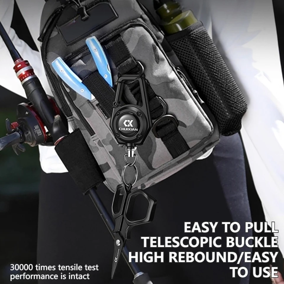 WALK FISH-tijeras de pesca recubiertas de titanio para sedal, alambre de plomo trenzado, aparejos de pesca multifuncionales de acero inoxidable - imagen 2