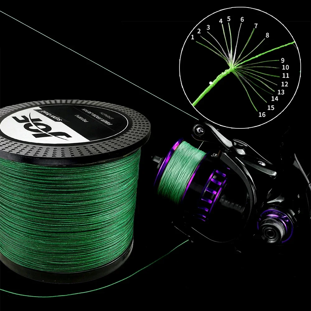 JOF 500M 1000M Super suave 16 hebras alambre trenzado resistente al desgaste 11,3-91kg mayor sensibilidad línea de pesca con mosca de carpa 0,16-0,8mm - imagen 5