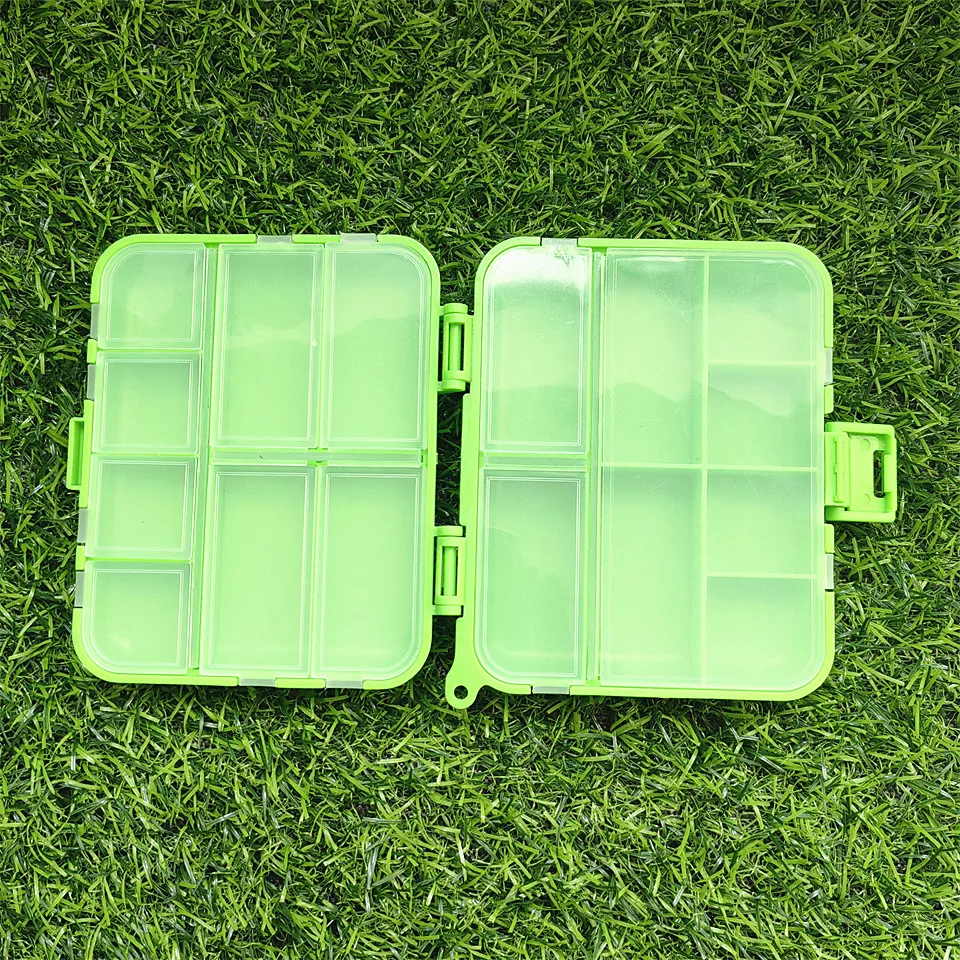 Mini estuche de almacenamiento, caja de aparejos de pesca voladores, 16 compartimentos, cuchara de pesca, gancho, caja de almacenamiento de cebo, accesorios de pesca - imagen 4
