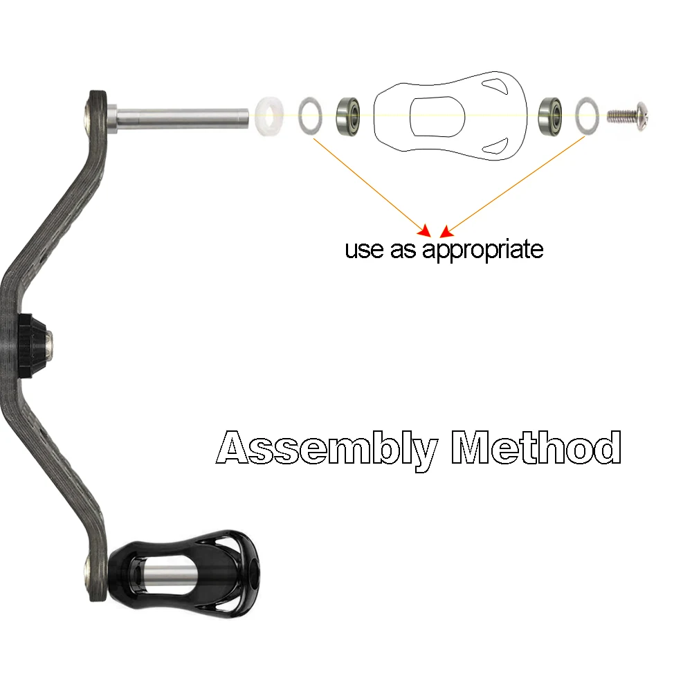 Mango de carrete de pesca de fibra de carbono para carretes giratorios SHIMANO, mango eléctrico tipo atornillado COMPLEX/STELLA/STRADIC/ULTEGRA/WANFORD - imagen 2