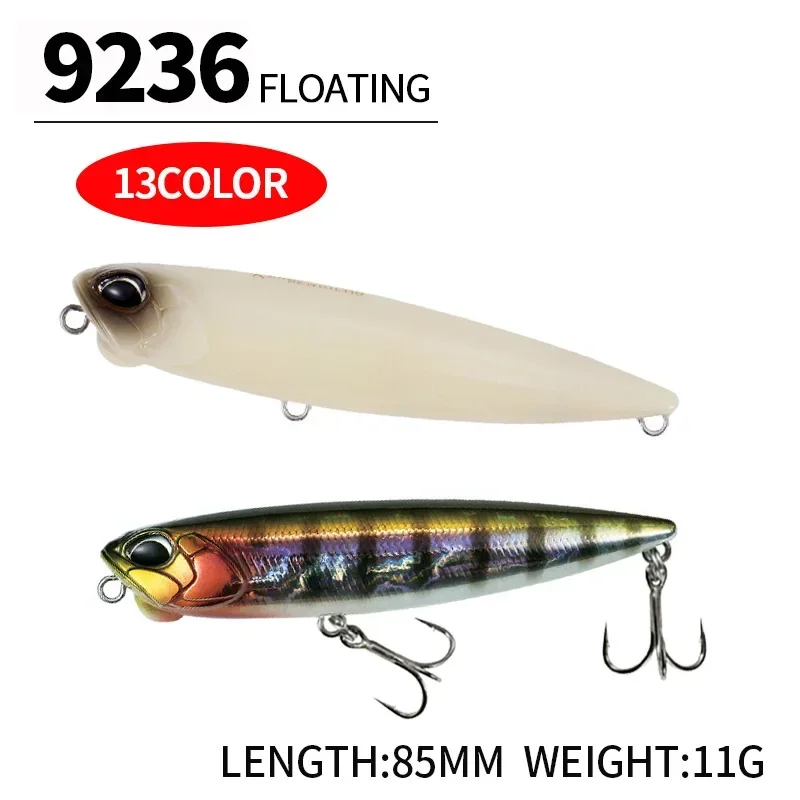 Señuelo de pesca con lápiz flotante, 85mm, 11g, Topwater, caminar a los perros, Swimbait de agua dulce, Wobbler para Lucio, lubina, cebos duros artificiales - imagen 3