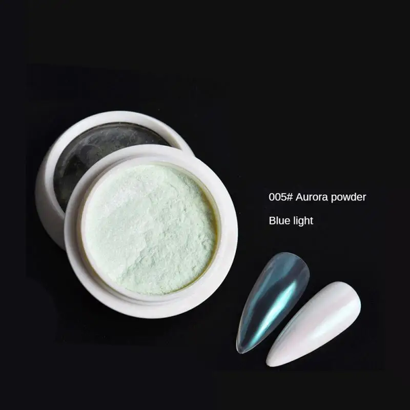 Polvo de espejo mágico de 6 colores, purpurina de uñas de hada Aurora, polvo de purpurina Rosa transparente, accesorios para uñas DIY - imagen 5