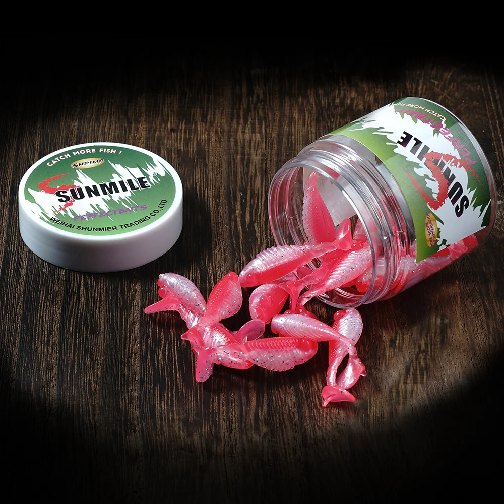 SUNMILE 20 piezas cebo suave de pesca, cebos artificiales de gusano, 3,6 cm/0,8g, Wobblers de pesca en roca, Leurre Souple, señuelo para perca, trucha, lubina - imagen 5