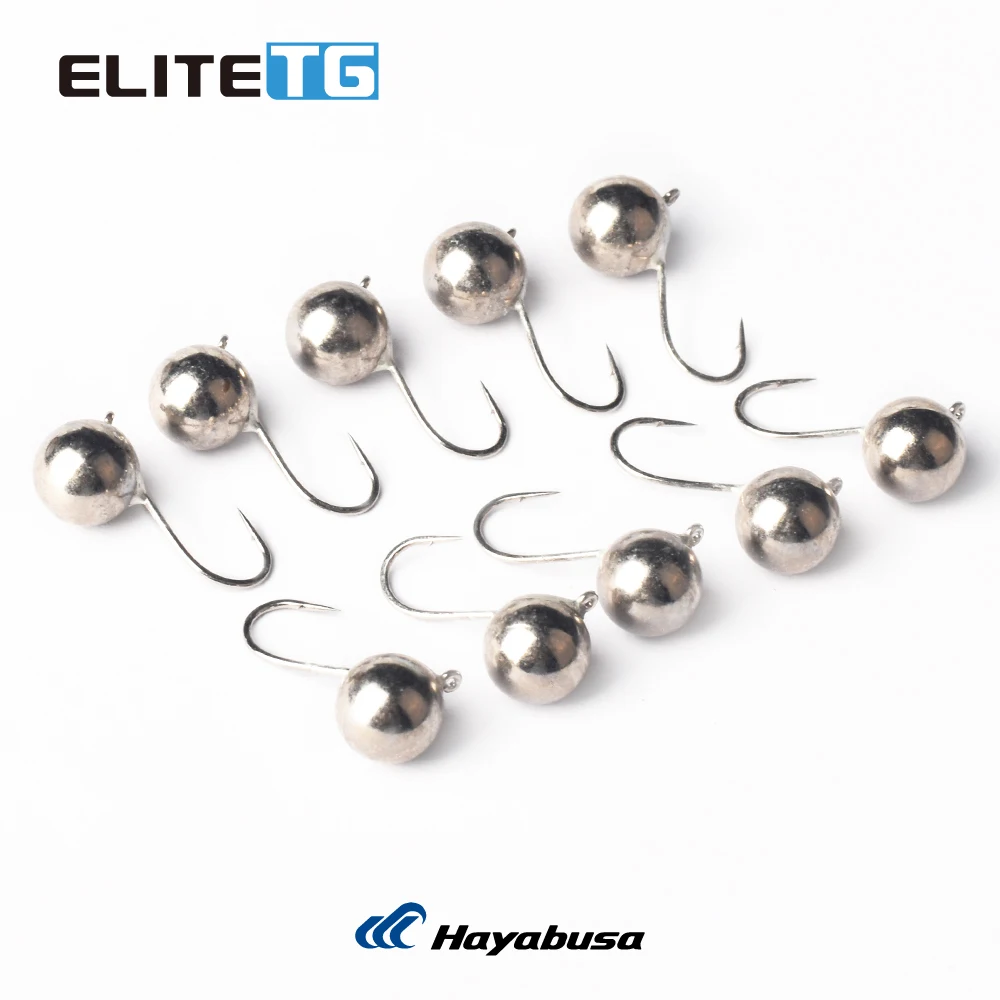 Elite TG 25/50 Uds bola plantilla de pesca en hielo 2,5mm ~ 8mm cabeza de plantilla oscilante agua profunda señuelo suave perca trucha Wrasse Bream anzuelo de pesca - imagen 3