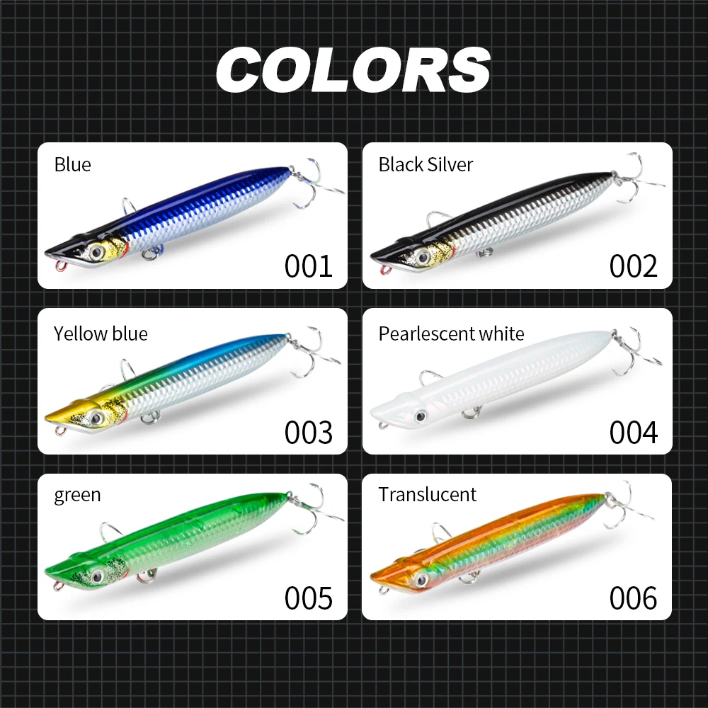 Hunthouse SLAP WALKER-señuelo de pesca con superficie flotante, cebo duro de 110mm y 125mm, Popper Topwater WTD, aparejos de pesca de lubina de agua salada - imagen 5