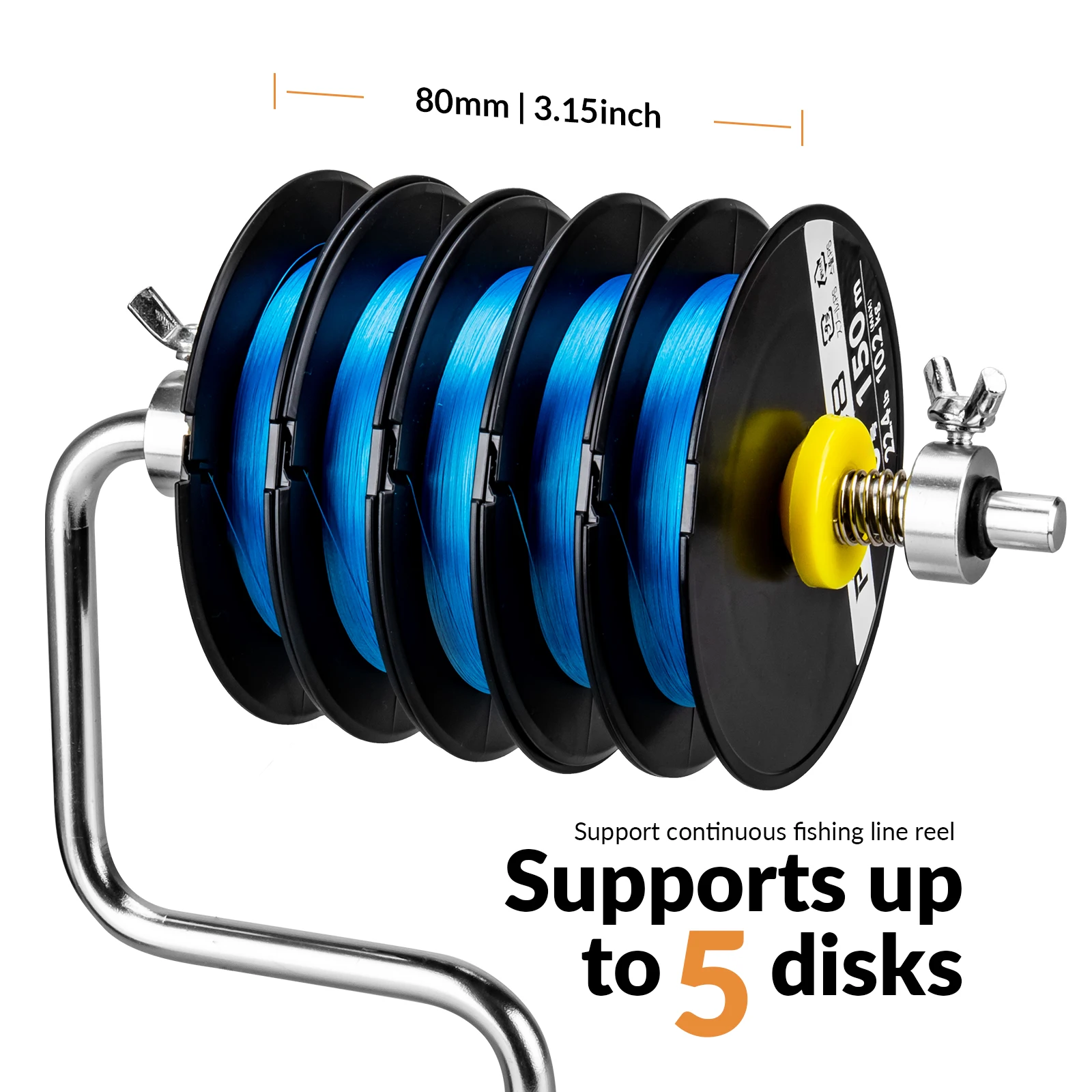 THKFISH-sistema de carrete de sedal de pesca, enrollador de sedal para Spinning y Baitcasting, máquina de carrete para caña/abrazadera de mesa, 1 Uds. - imagen 5