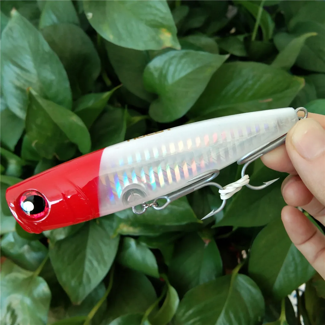 Señuelo de pesca Noeby Popper, 105mm, 24g, Wobblers Topwater, cebo duro Artificial flotante, buena acción para aparejos de pesca de lubina y atún marino - imagen 2