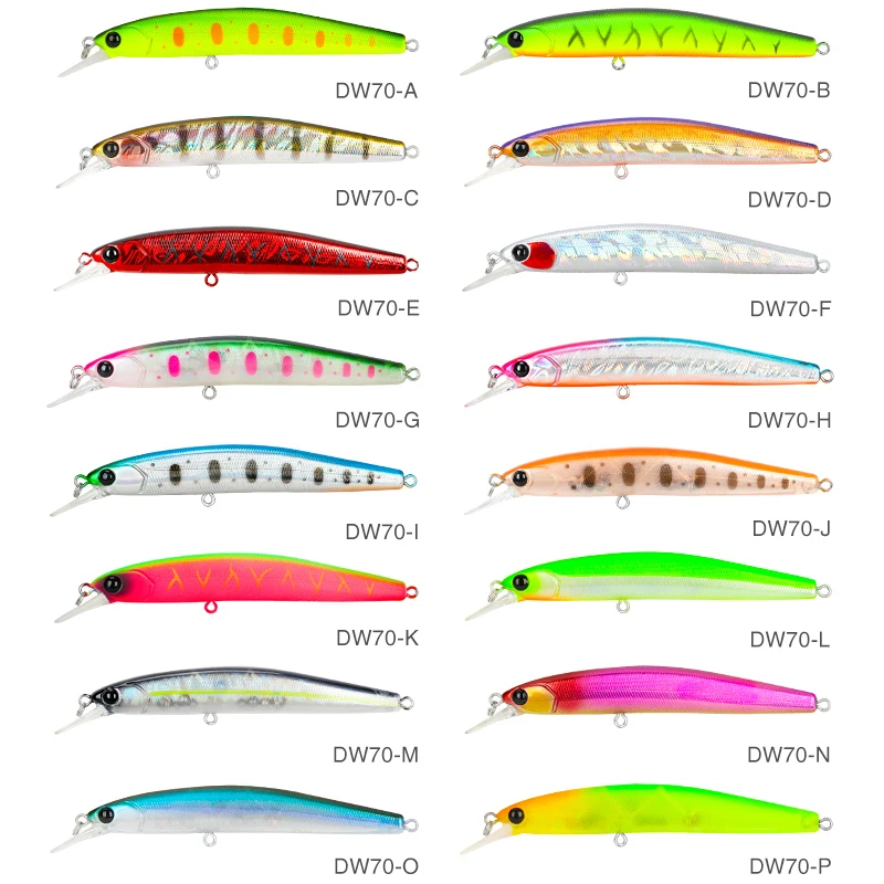 TSURINOYA-señuelo de pesca para pececillos, cebo duro para pesca, Jerkbait, Lucio, Crankbait, Wobbler, 100SP, DW70, 100mm, 9,5g - imagen 3