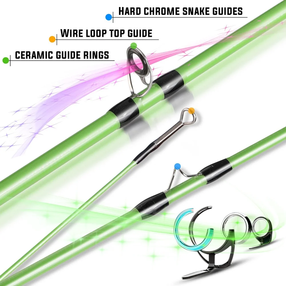 Sougayilang caña y carrete de pesca con mosca, combinación de múltiples secciones para pesca de trucha, adecuado para pesca de ocio en Río - imagen 3