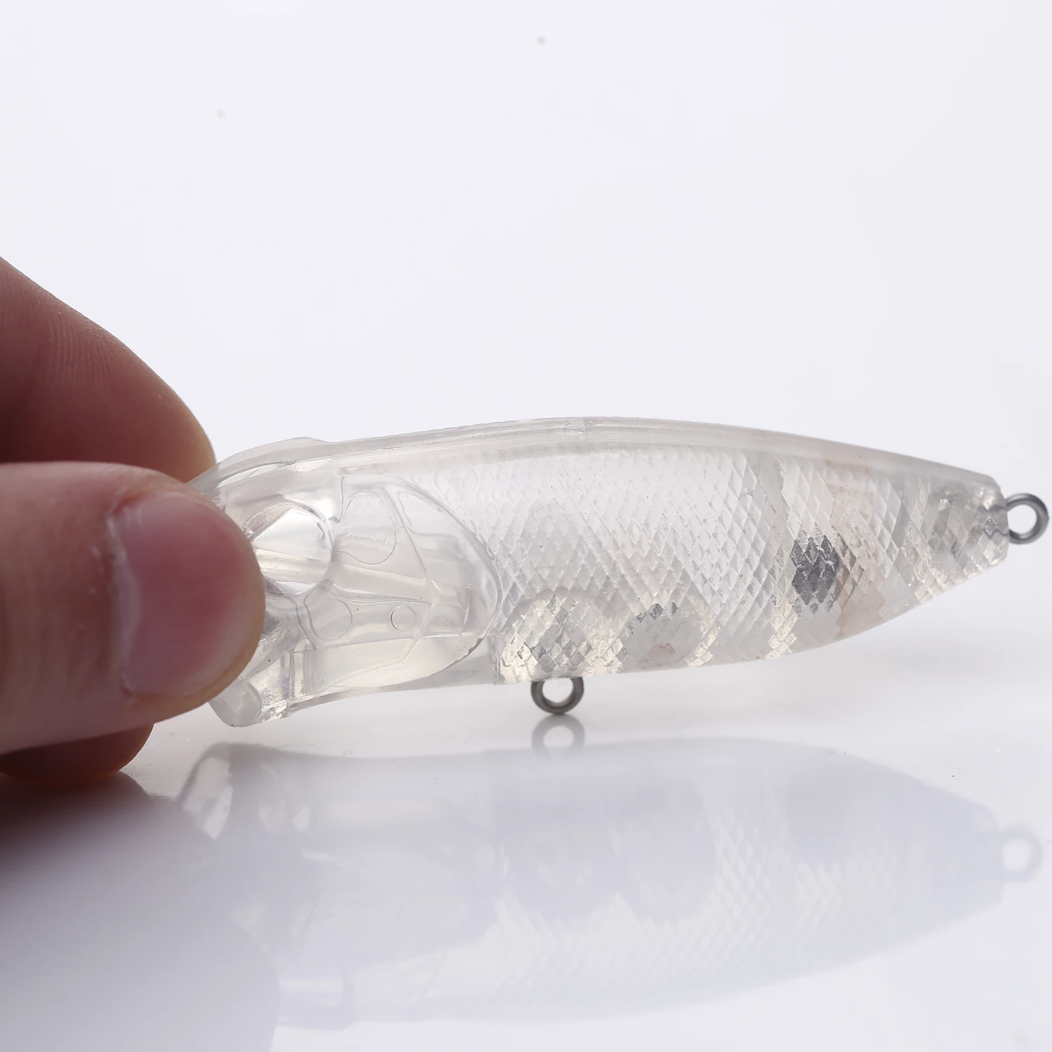 Señuelos Popper sin pintar Free Fisher – Cebo DIY transparente - imagen 3