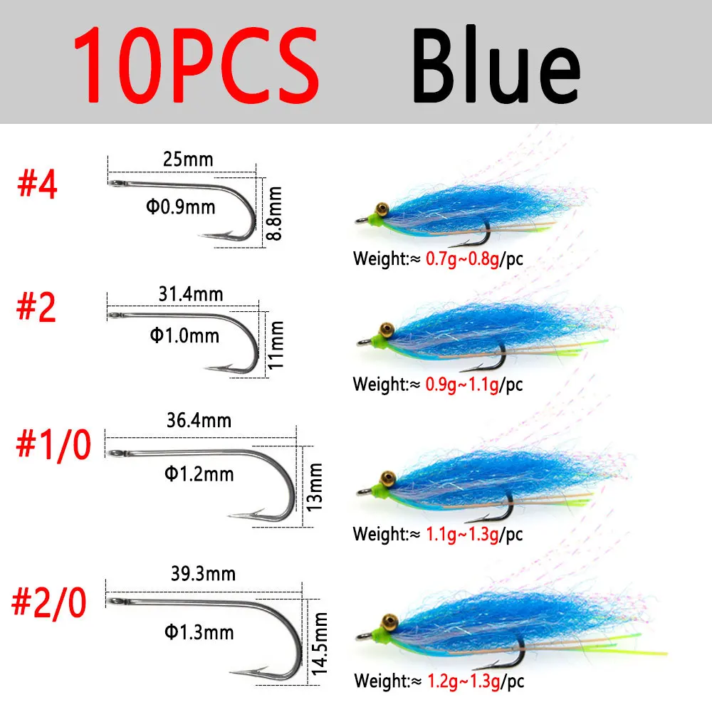 10pcs Blue
