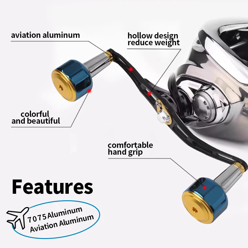 Kawa-mango de carrete de pesca, materiales de aleación de aluminio, longitud completa, 150mm de peso, 50 g/unidad, accesorio, carrete de pesca DIY para Daiw/Shima/Abu - imagen 5