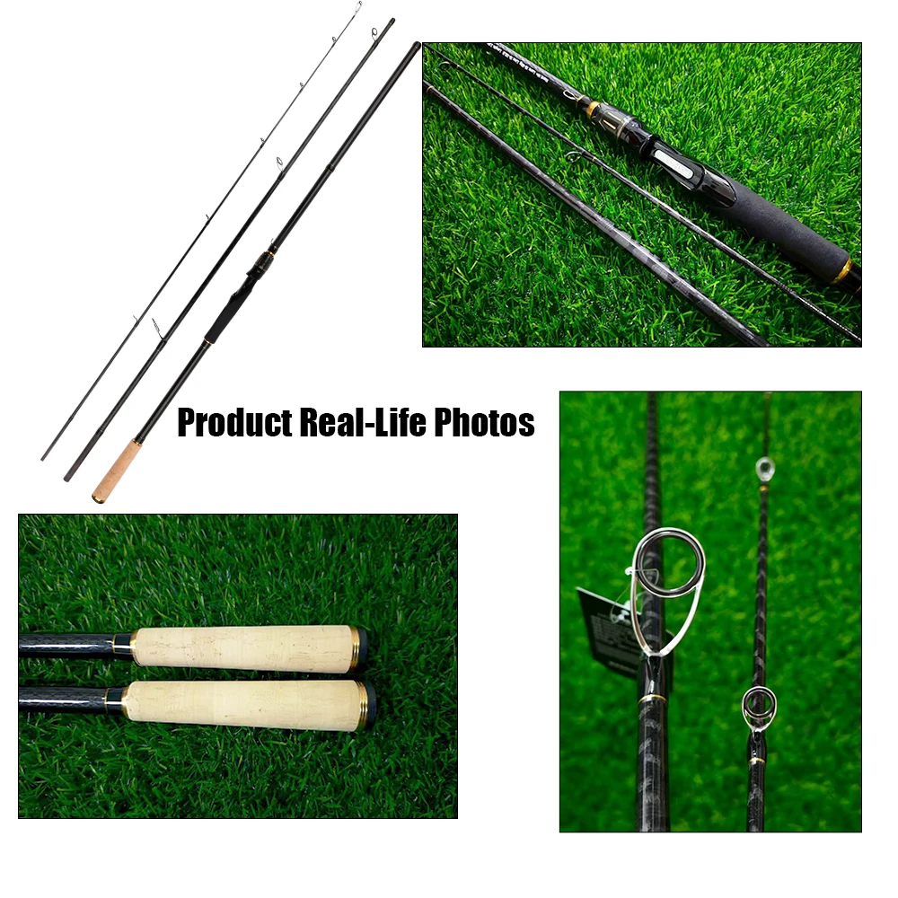 ROLLFISH Shore Jigging fibra de carbono caña giratoria/fundida cinta cruzada de carbono portátil de viaje-sedal de pesca de PE de 100m gratis - imagen 3