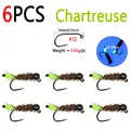 6 piezas de color chartreuse