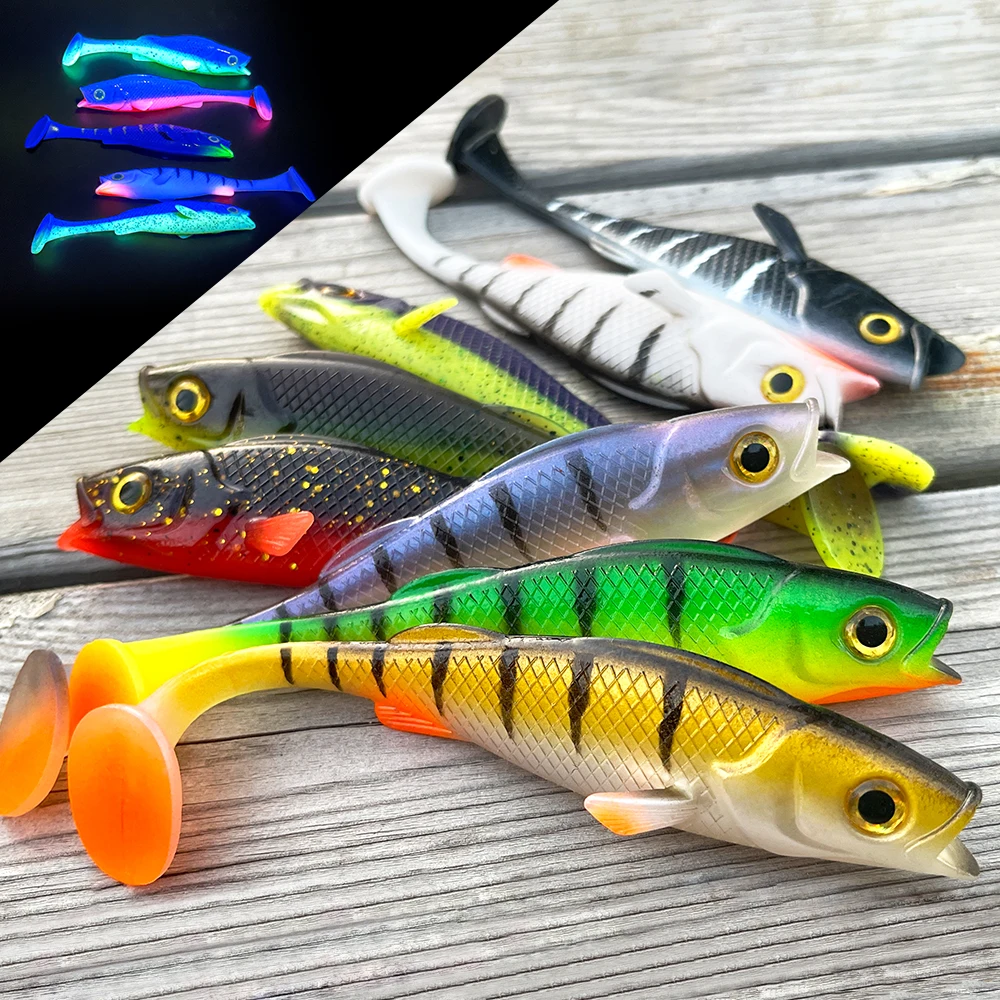 Spinpoler vigor perca señuelo de pesca suave Shad 7cm 11cm 14cm paleta T cola UV Wobblers lubina Lucio Artificial silicona Swimbait - imagen 3